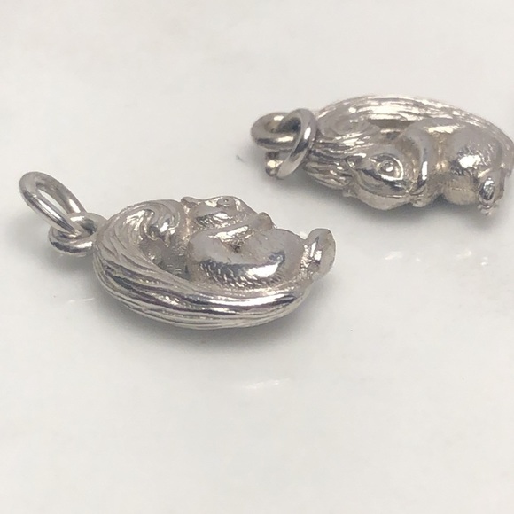 Squirrel sterling silver vintage pendant bracelet charm - Picture 4 of 4